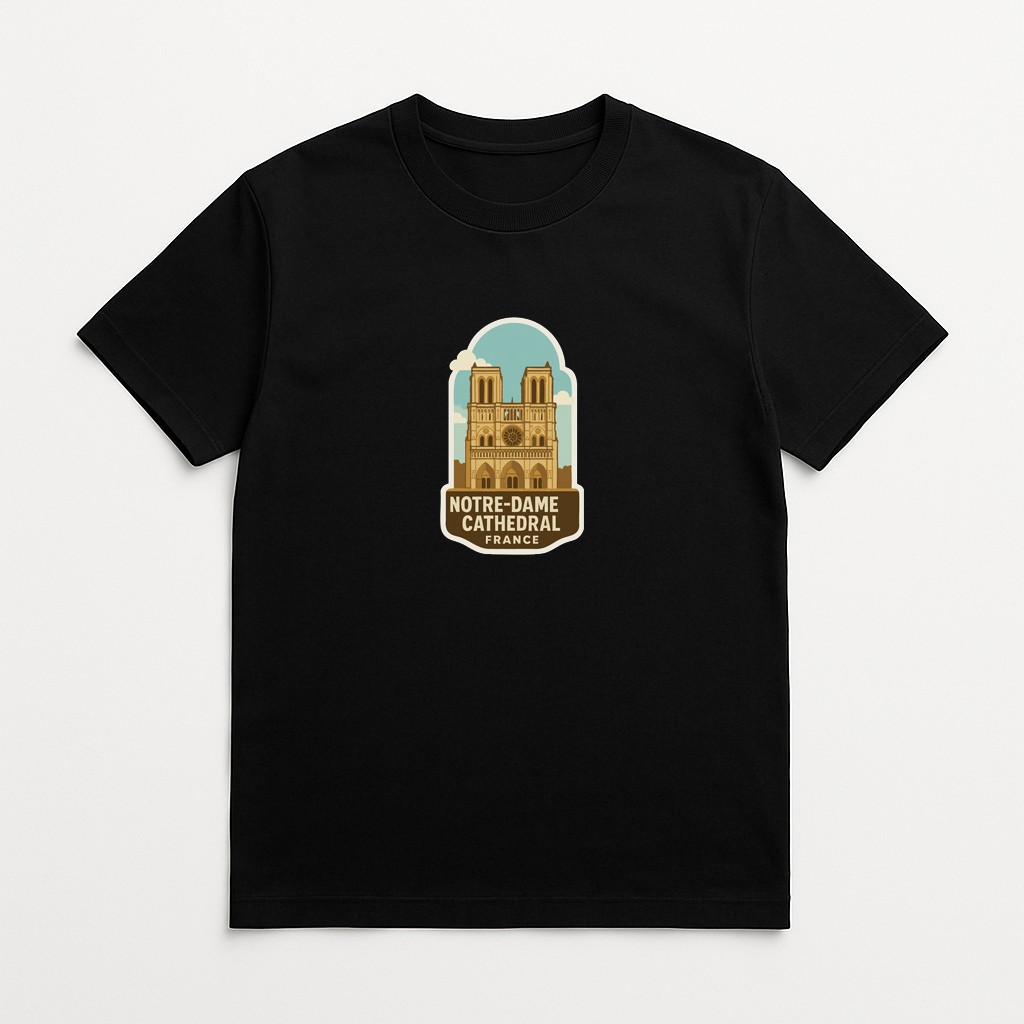 Notre Dame Cathedral France Iron On Heat Transfer Vinyl HTV Die-Cut Symbolic