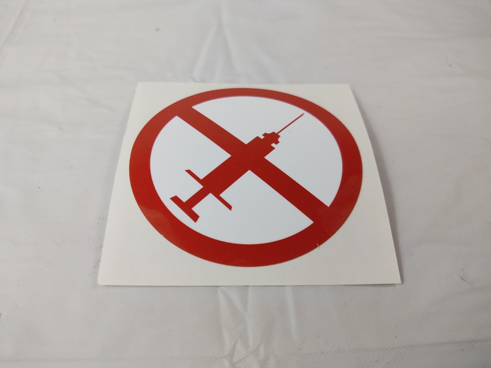No Syringe Needles Round Trash Can Receptacle Stickers 12 Individual Stickers