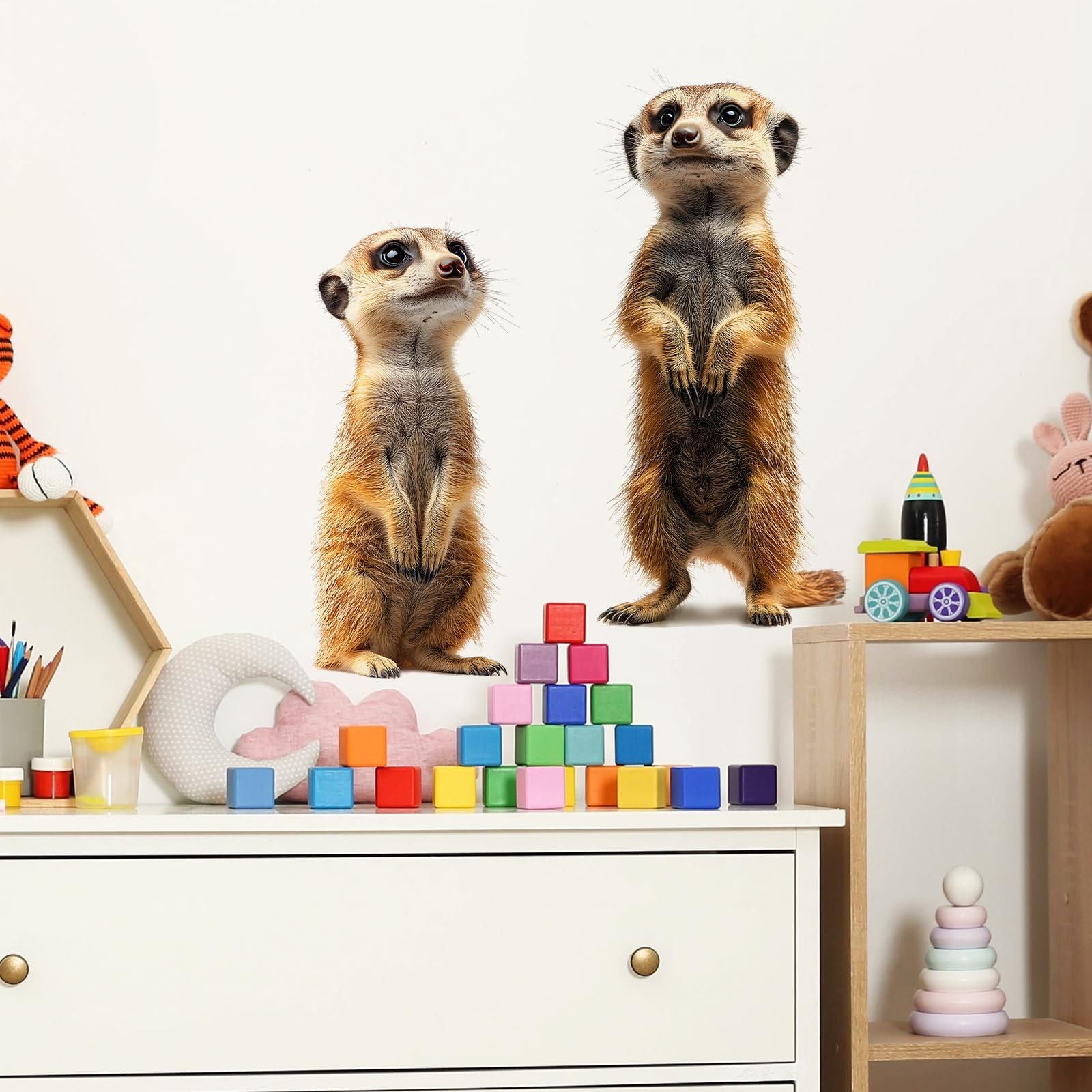 Meerkat Wall Decals Removable African Animal Vinyl Stickers for Nursery Livin…