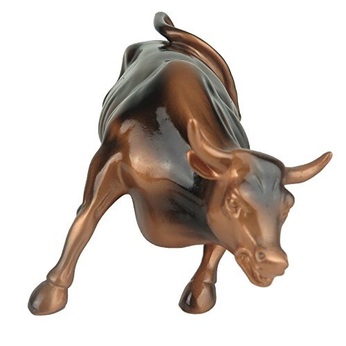 Official Bronze Wall Street Bull Stock Market NYC Figurine Statue (X-Large 8")