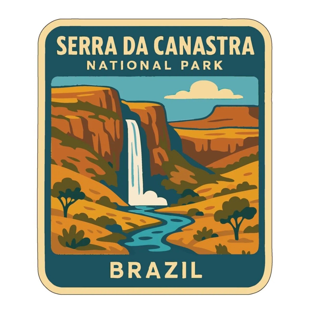Serra da Canastra Brazil Iron On Heat Transfer Vinyl HTV World National Parks