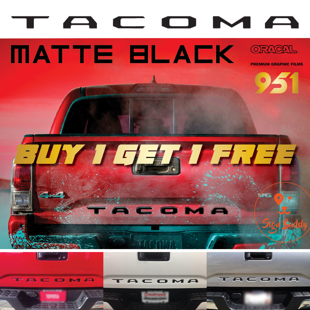 [Matte Black] Tailgate Letters Sticker Vinyl Decals for TACOMA 2014 – 2023