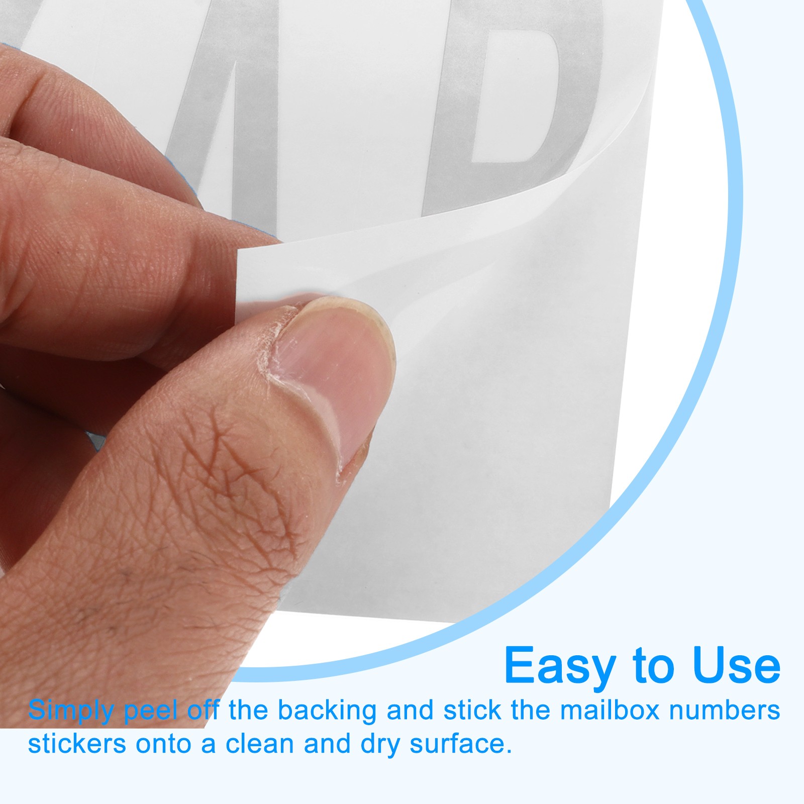 10 Sheets Mailbox Numbers and Letters for Indoor/Outdoor Decals, Silver in White