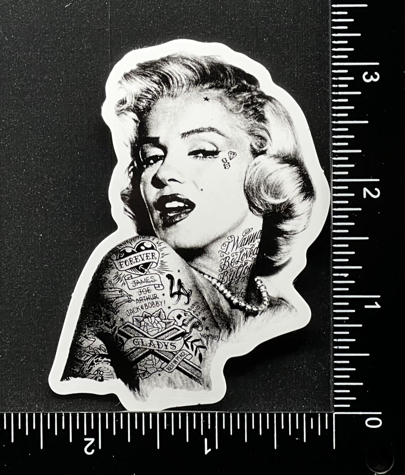 Tattooed Marilyn Monroe – Vinyl Sticker – Heavy Duty