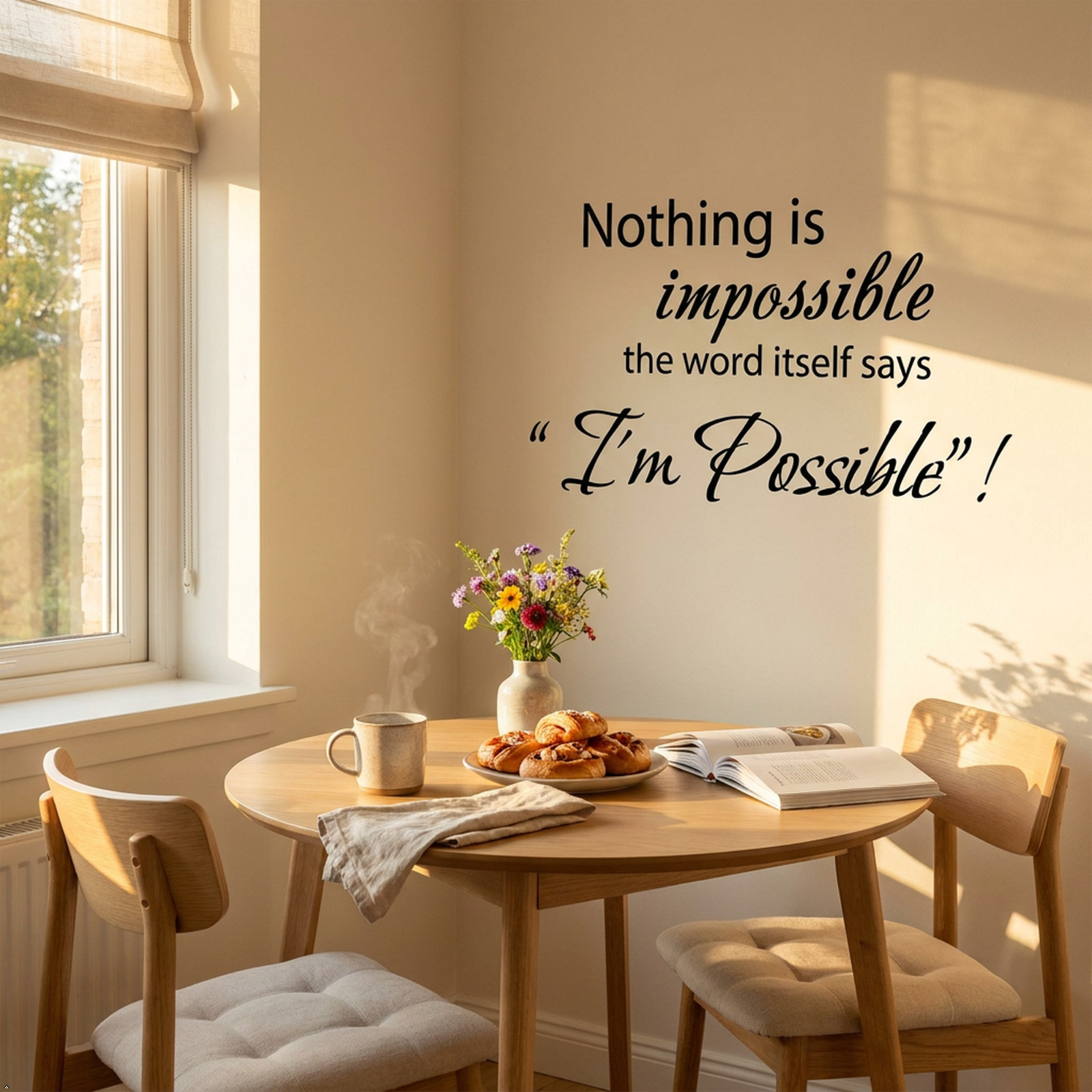 Nothing is Impossible Vinyl Wall Decal Decor Sticker Wall Home Art Removable
