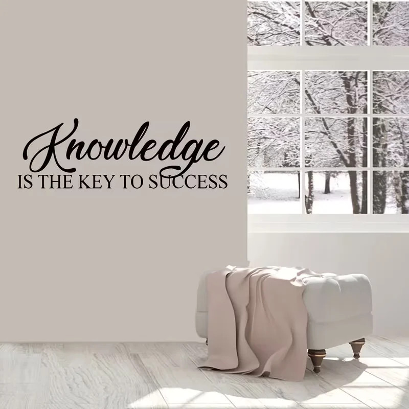 Wall Stickers with Motivational Quotes Knowledge Is The Key to Achieving Success