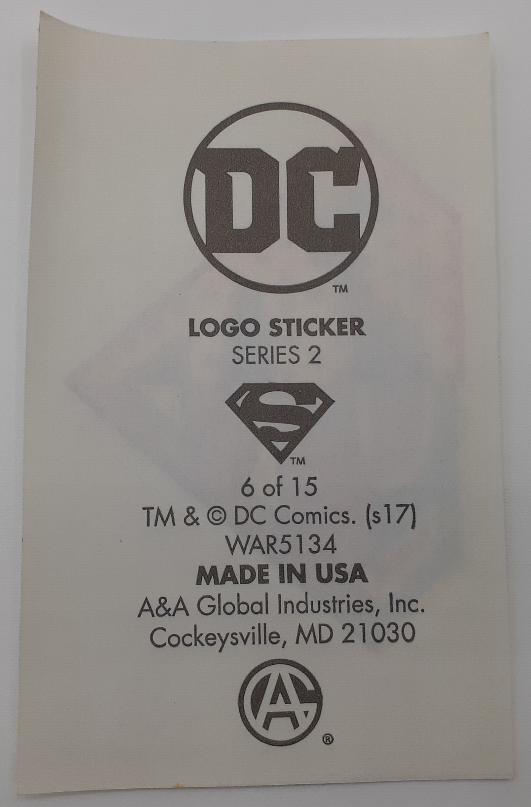 Superman Sticker Rare DC Comics Batman The Joker Aquaman Two-Face Lex Luthor Fun