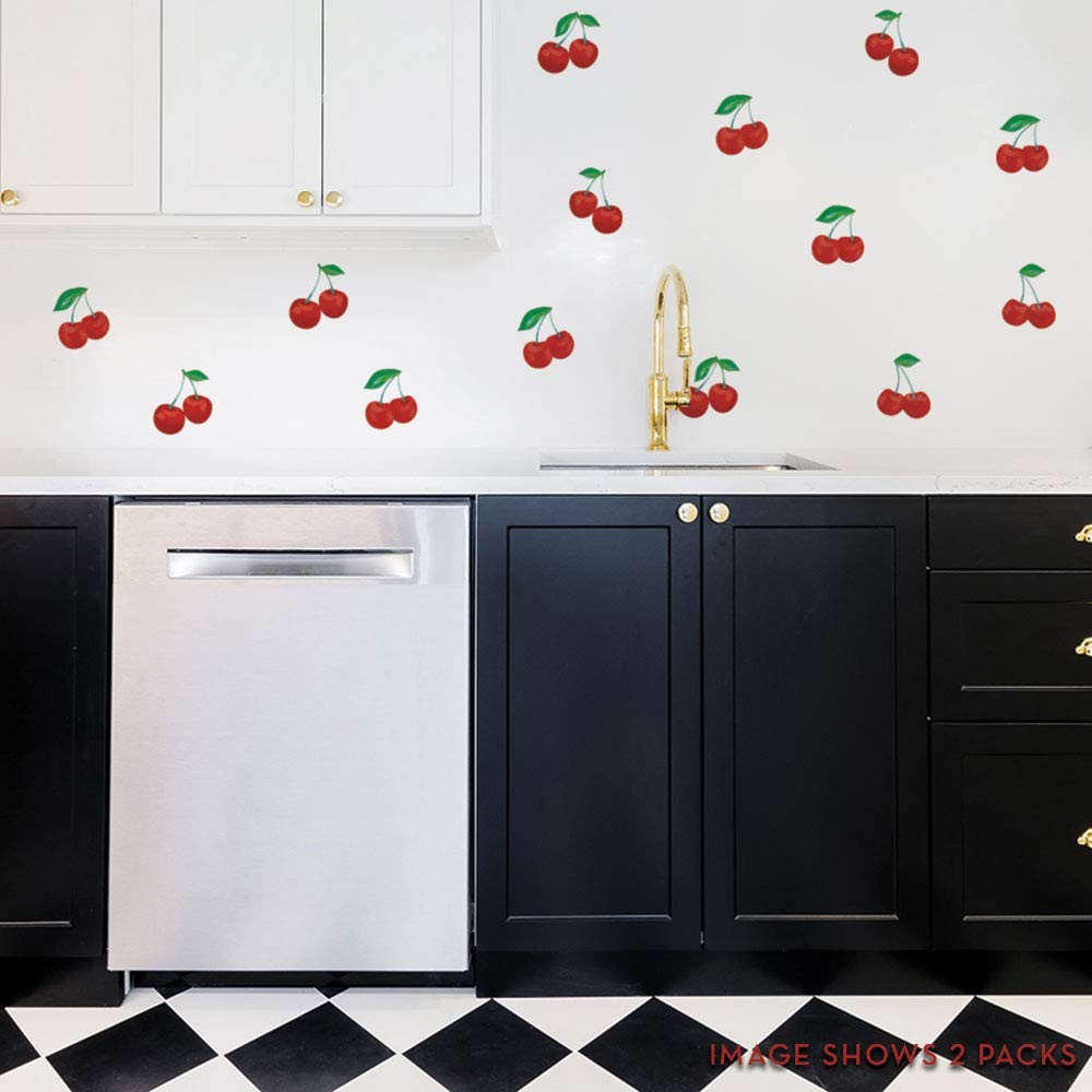 Cherry Peel and Stick Wall Decals, red