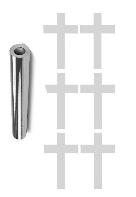 Cross Stickers Sticker Chrome Silver 3 Inch DC26
