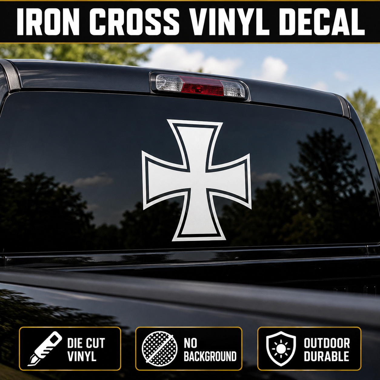 German Cross Iron cross Vinyl Decal Cross symbol Sticker