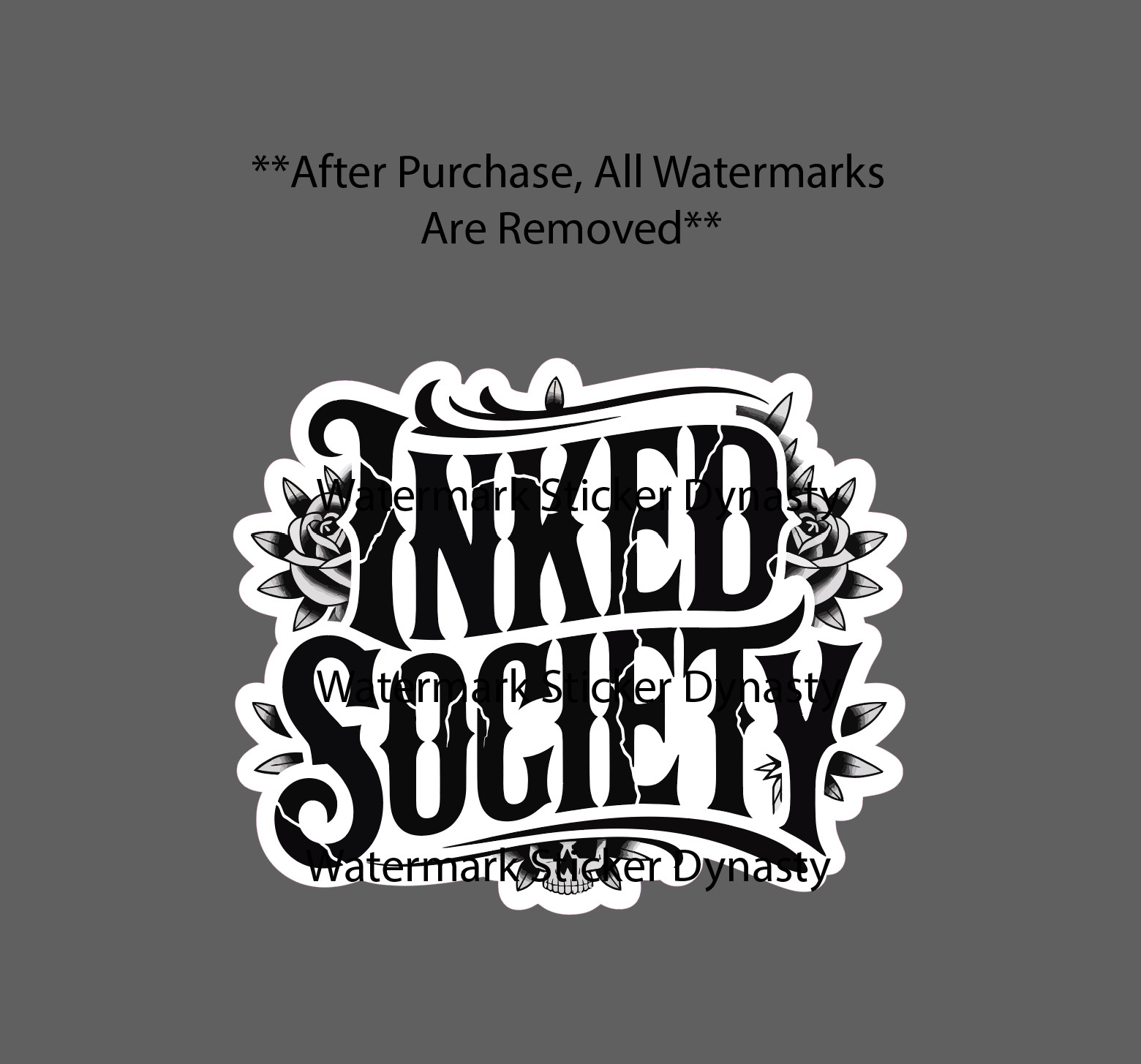 Inked Society Sticker Waterproof Decal Tattoos Art Beauty Alt Gift NEW