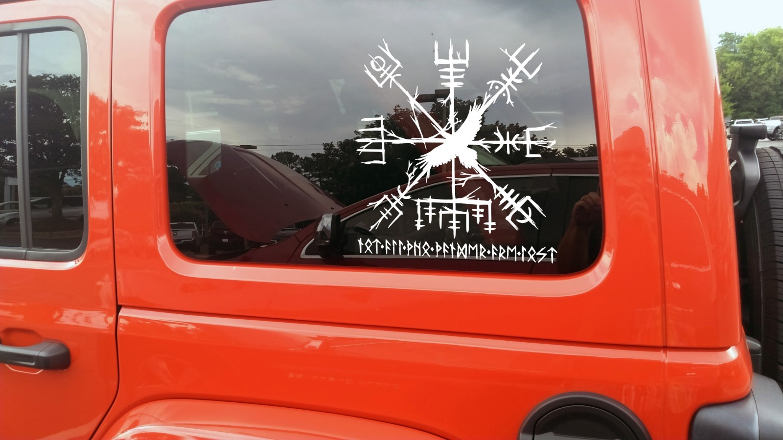 Not All Who Wander Are Lost Viking Compass Vegvisir Raven Vinyl Decal RV Truck