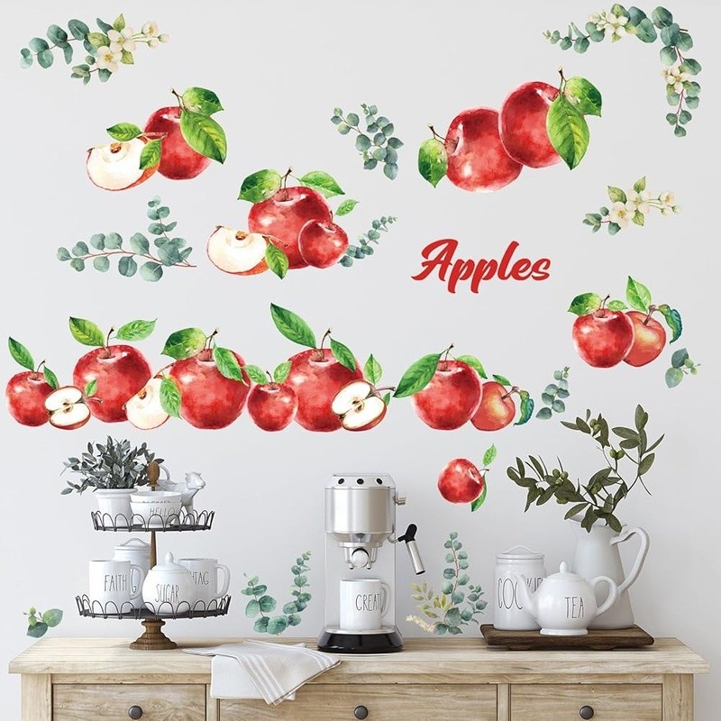 Vibrant Fruit Wall Stickers Kitchen Decor Peel & Stick Reusable Wall Art New
