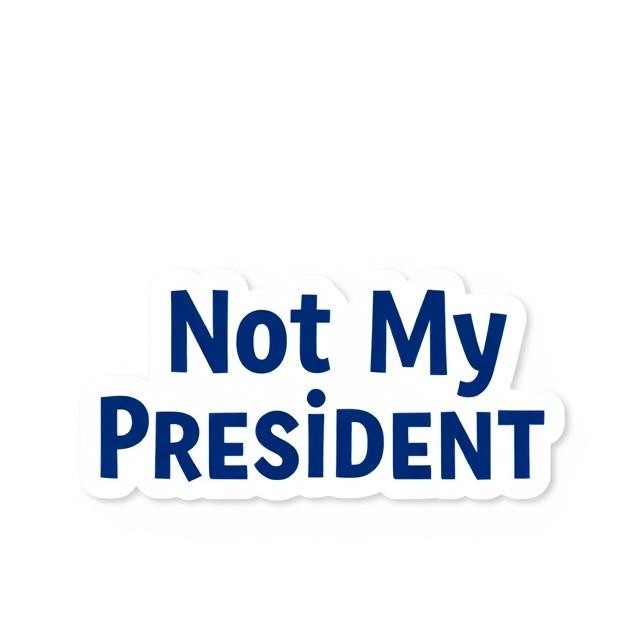 Car Bumper Sticker Humor Political Vinyl Not My President Protest