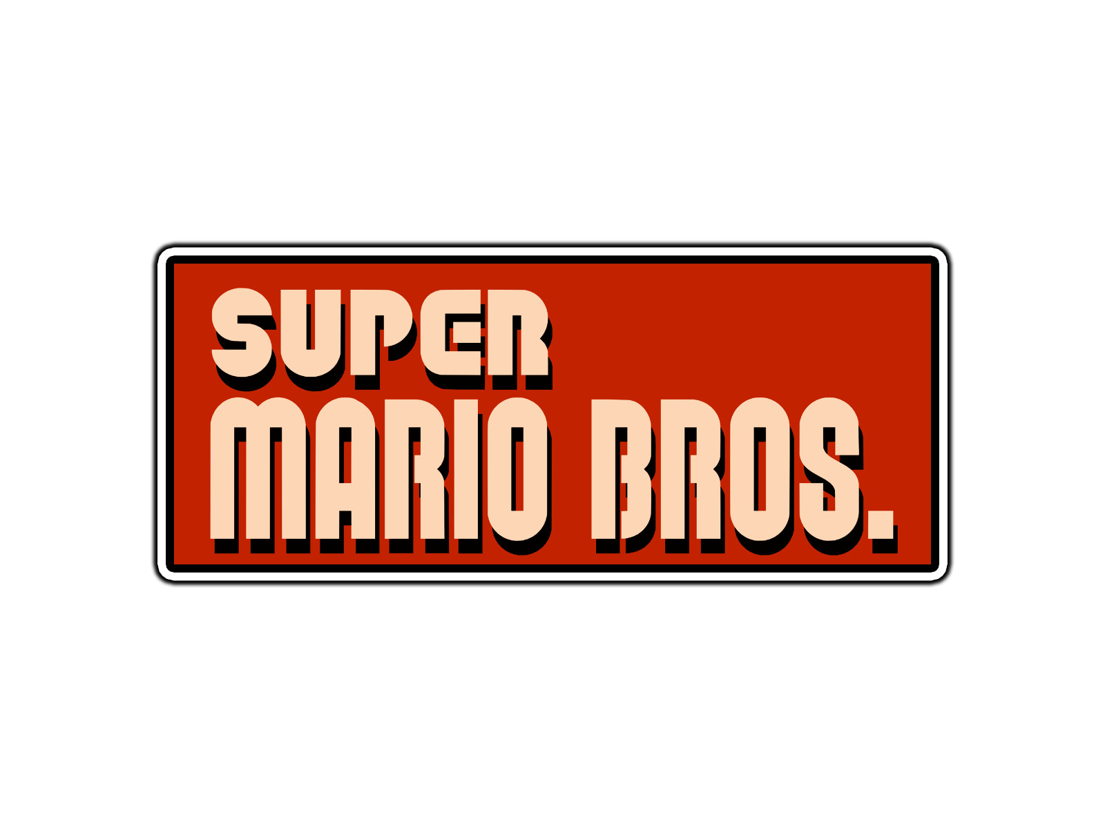 #0791 Super Mario Bros 1 Logo Sticker Brand Waterproof Vinyl Decal Die-Cut Car