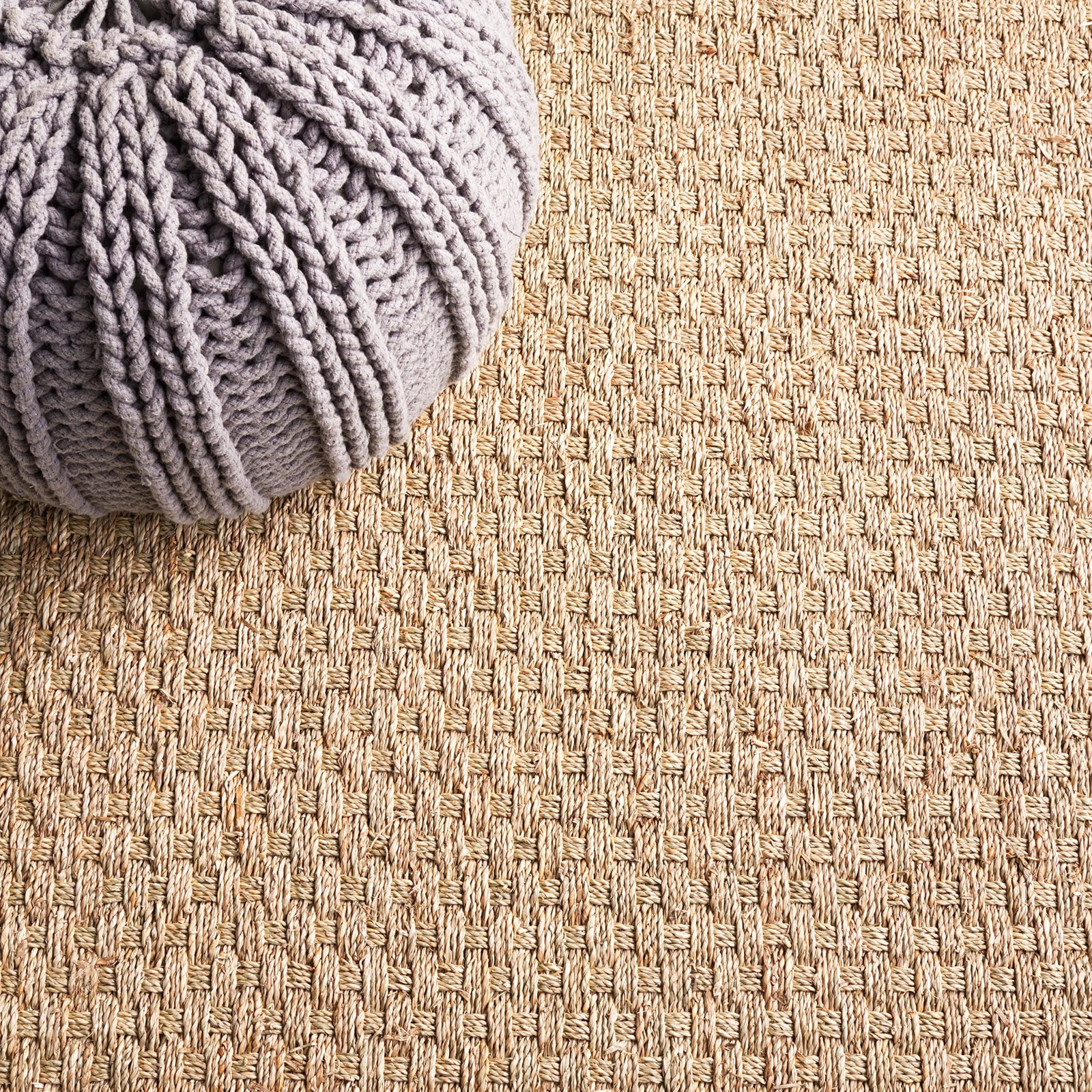 SAFAVIEH Natural Fiber Collection Runner Rug – 2'6" x 12', Natural & Grey, Bo…
