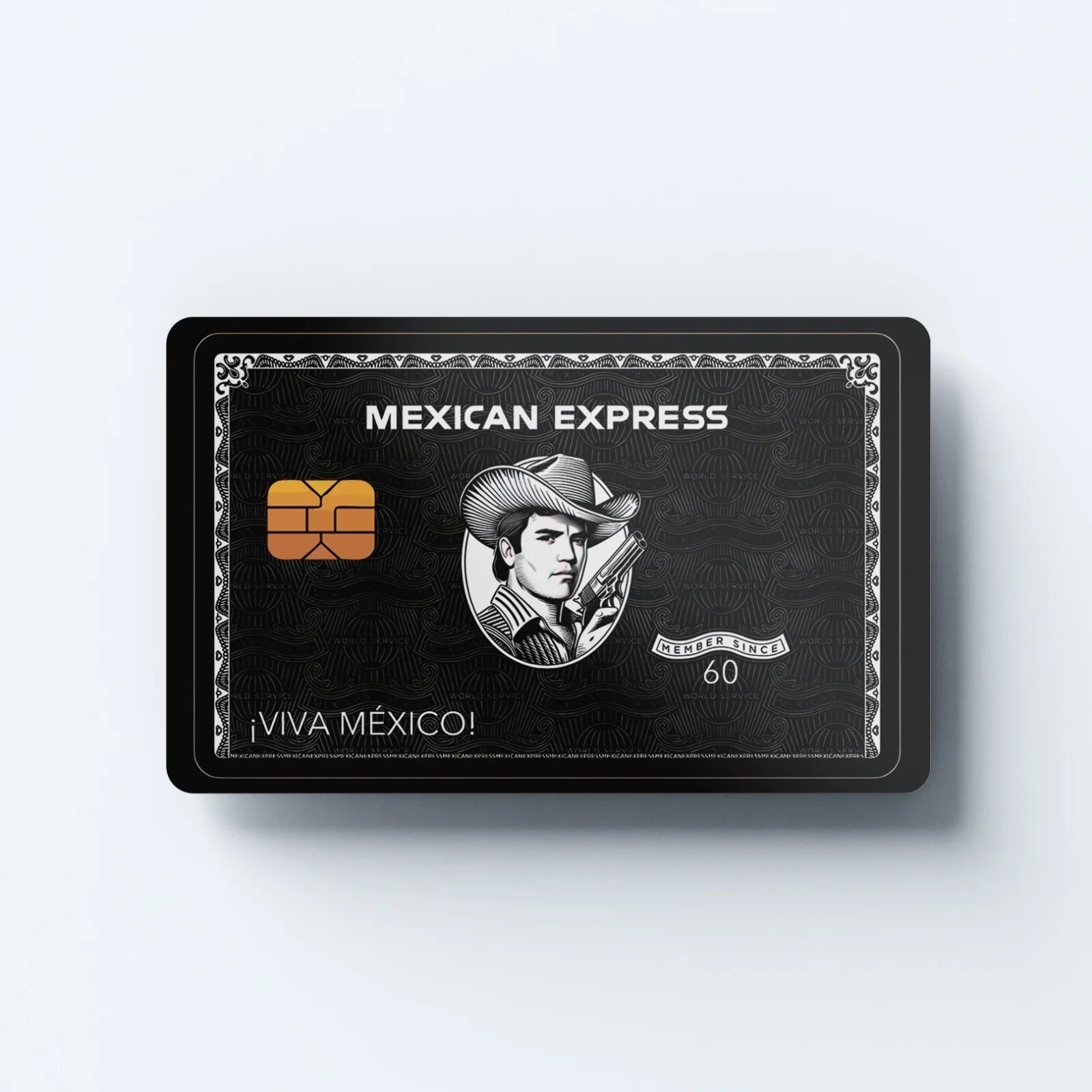 Mexican Express Credit Card Skin Chalino Debit Card Skin, Credit Card Sticker