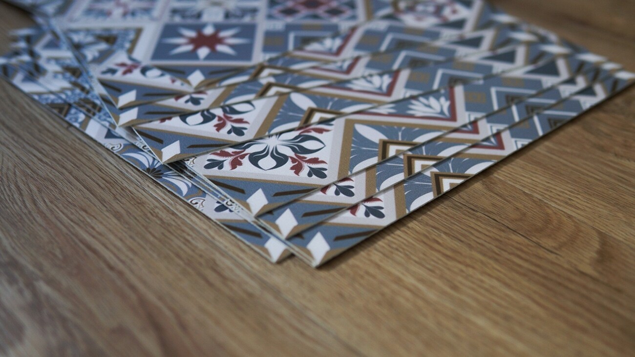 Tile Stickers Set Kitchen Bathroom Splashback Peel and Stick Cracked Concrete
