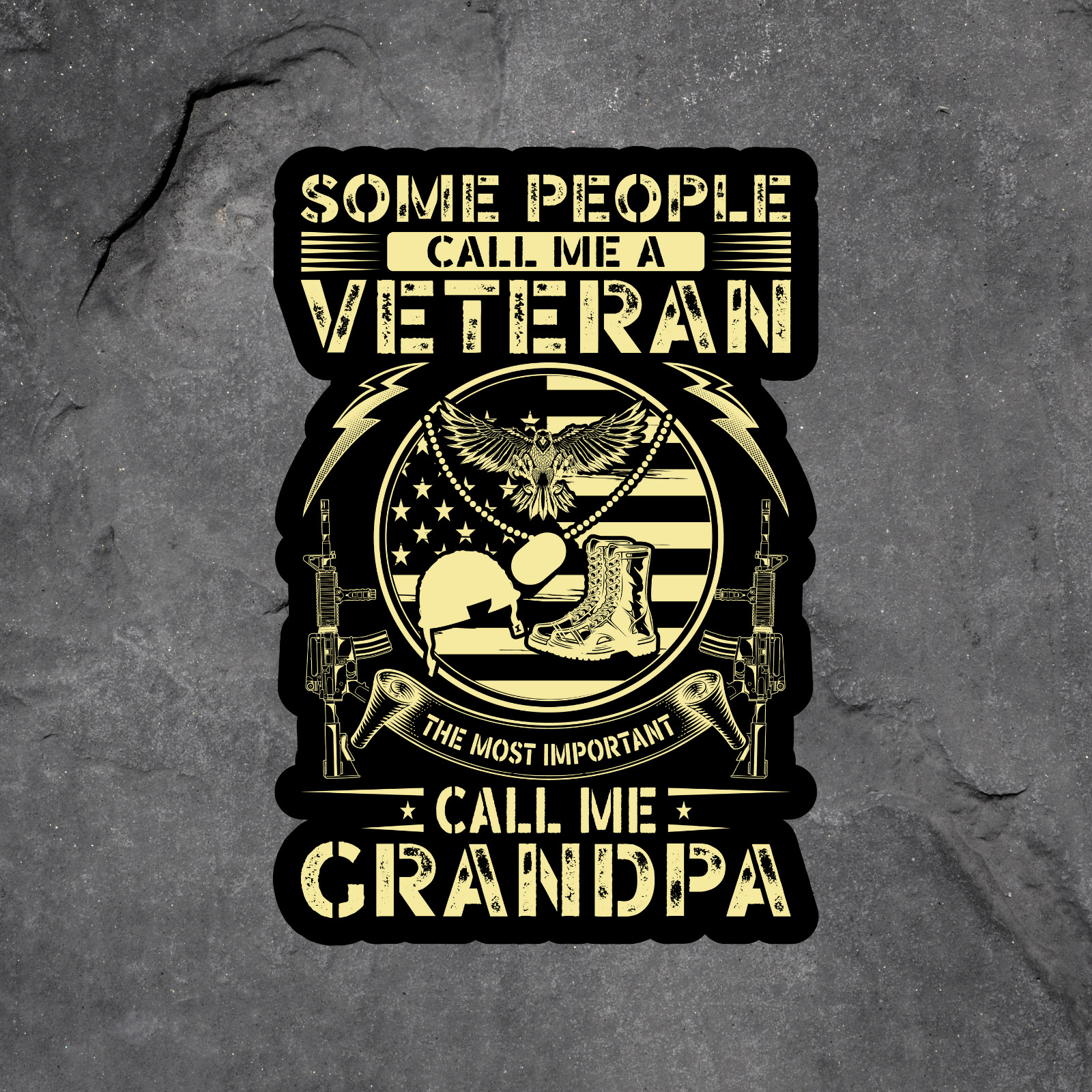 Veteran sticker vinyl decal some grandpa military gift patriotic usa