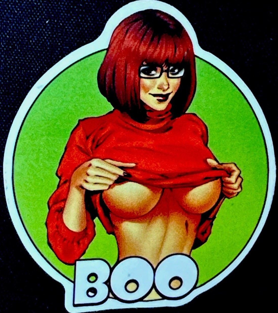 SEXY GIRL STICKER✨💋🍒❤️‍🔥🍒💋✨2 3/4” X 2 1/4”✨GLOSSY✨BOO!✨Scooby Doo✨HOT🔥