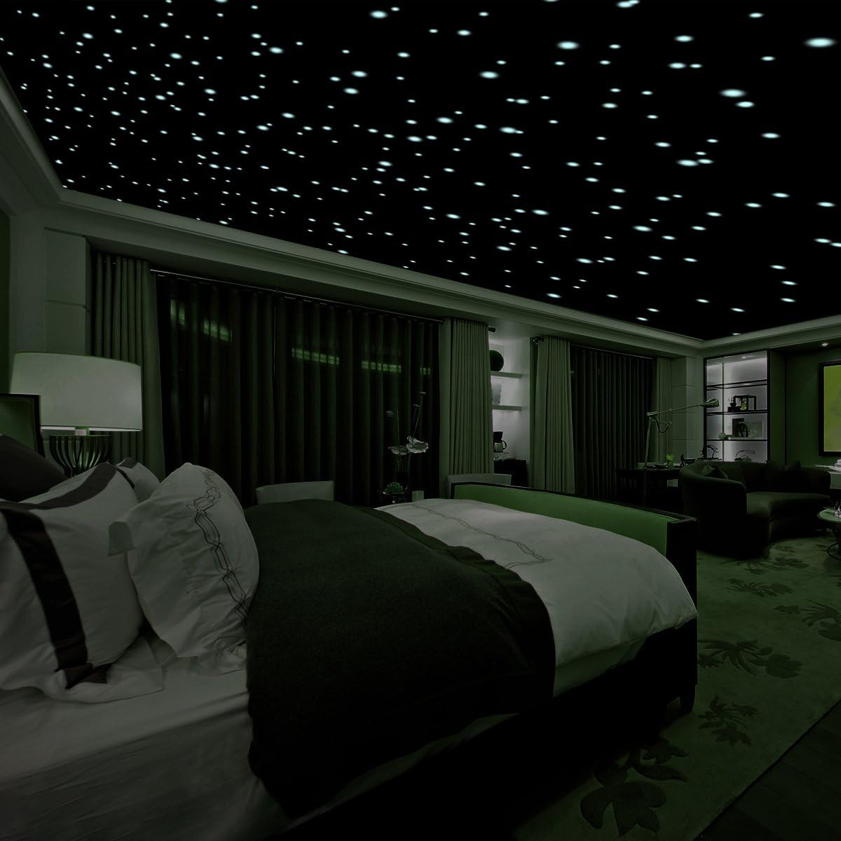 Realistic 3D Domed Glow in the Dark Stars,606 Dots for Starry Sky, Home Decor St