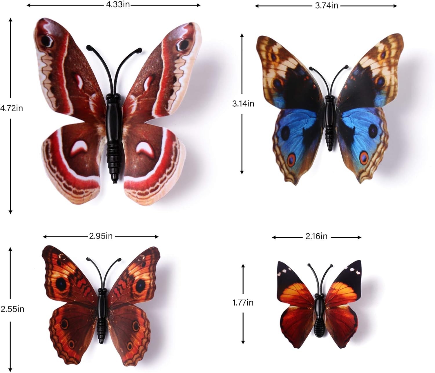 Magnetic & Adhesive 3D Butterfly Art Stickers – Transform Your Space