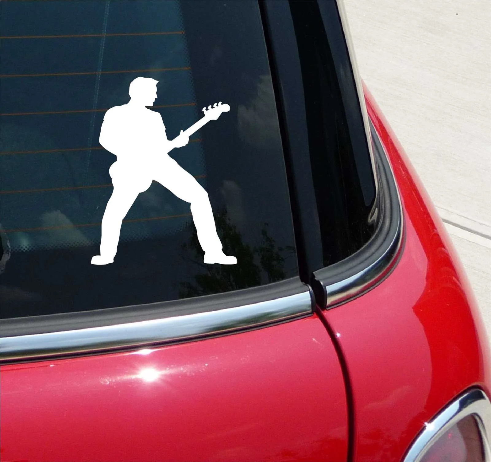 BASS GUITAR PLAYER MUSIC BAND GUITARS GRAPHIC DECAL STICKER ART CAR WALL DECOR