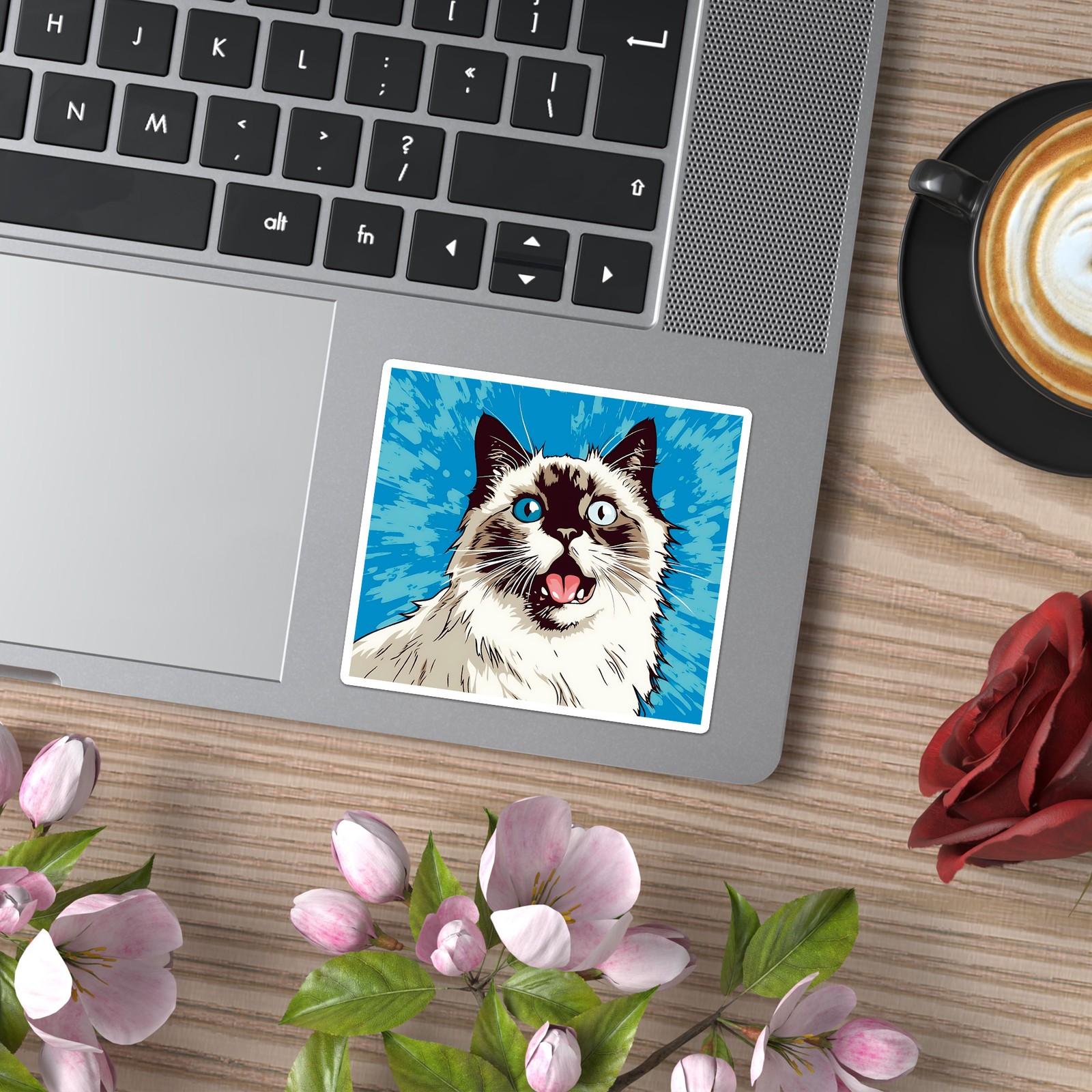 Popart Cat – Vinyl Decal Sticker – Car Window Laptop – ebn11851
