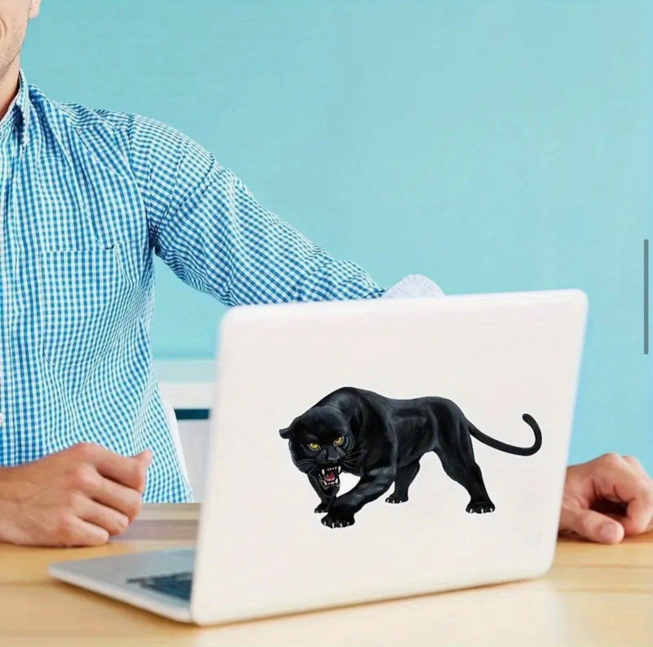 BLACK LEOPARD PANTHER 6” INCH VINYL DECAL STICKER 1PC