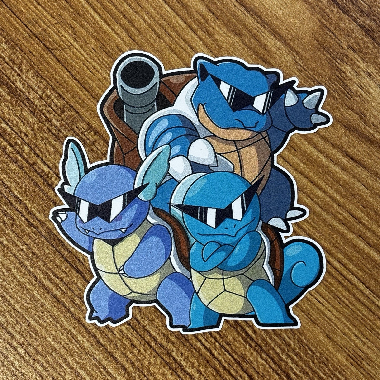 Custom 4" Squirtle Evolution Squad Vinyl Sticker Squirtle, Wartortle, Blastoise