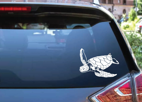 Sea life – Galapagos Ocean Turtle 1 Outdoor Window Decal Vinyl Sticker 6Yrs Film