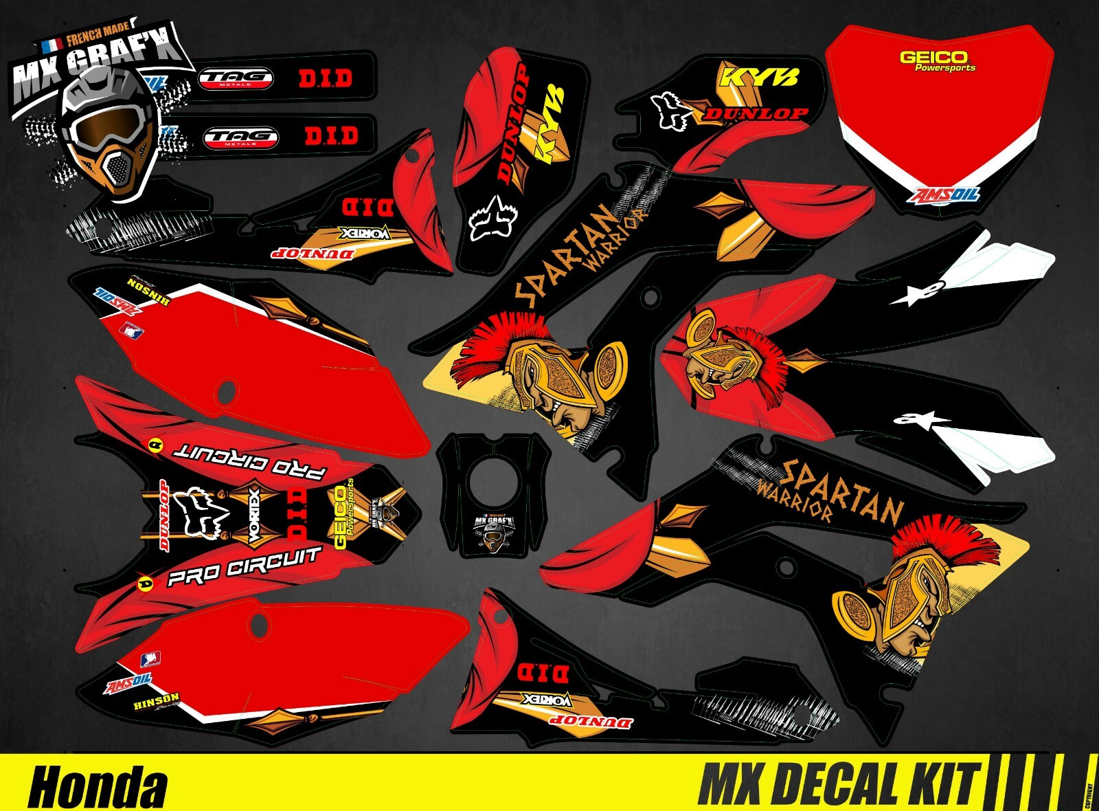 MX Decal Kit For Honda CRF – WARRIOR