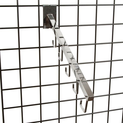 Econoco GW/5H 5-Hook Square Tubing Waterfall for Grid Panel (Pack of 24)