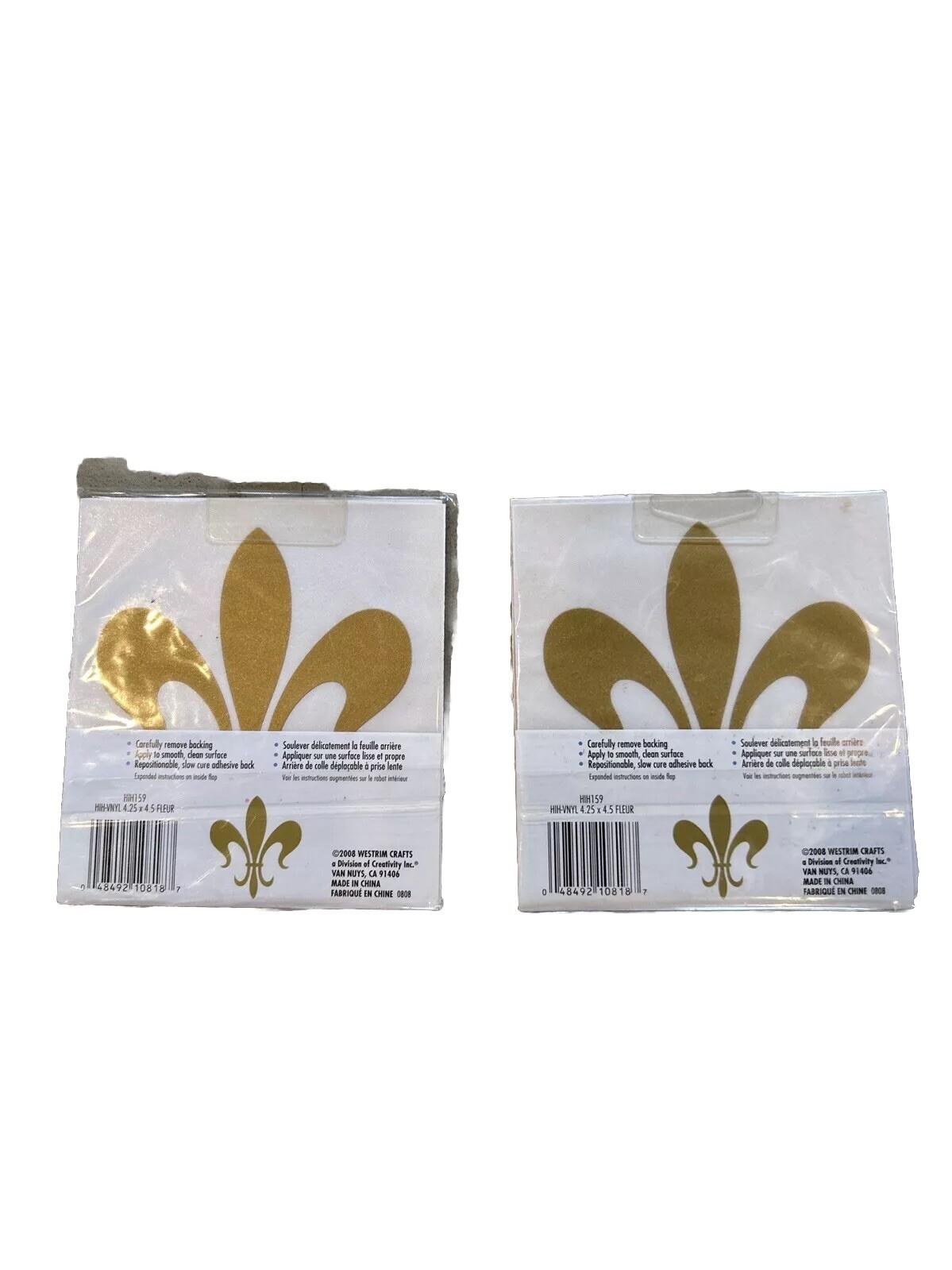 Hip In A Hurry Vinyl Paint Rub Ons 4.25"X4.5" Flocking Hihv1 159 Lot Of 2