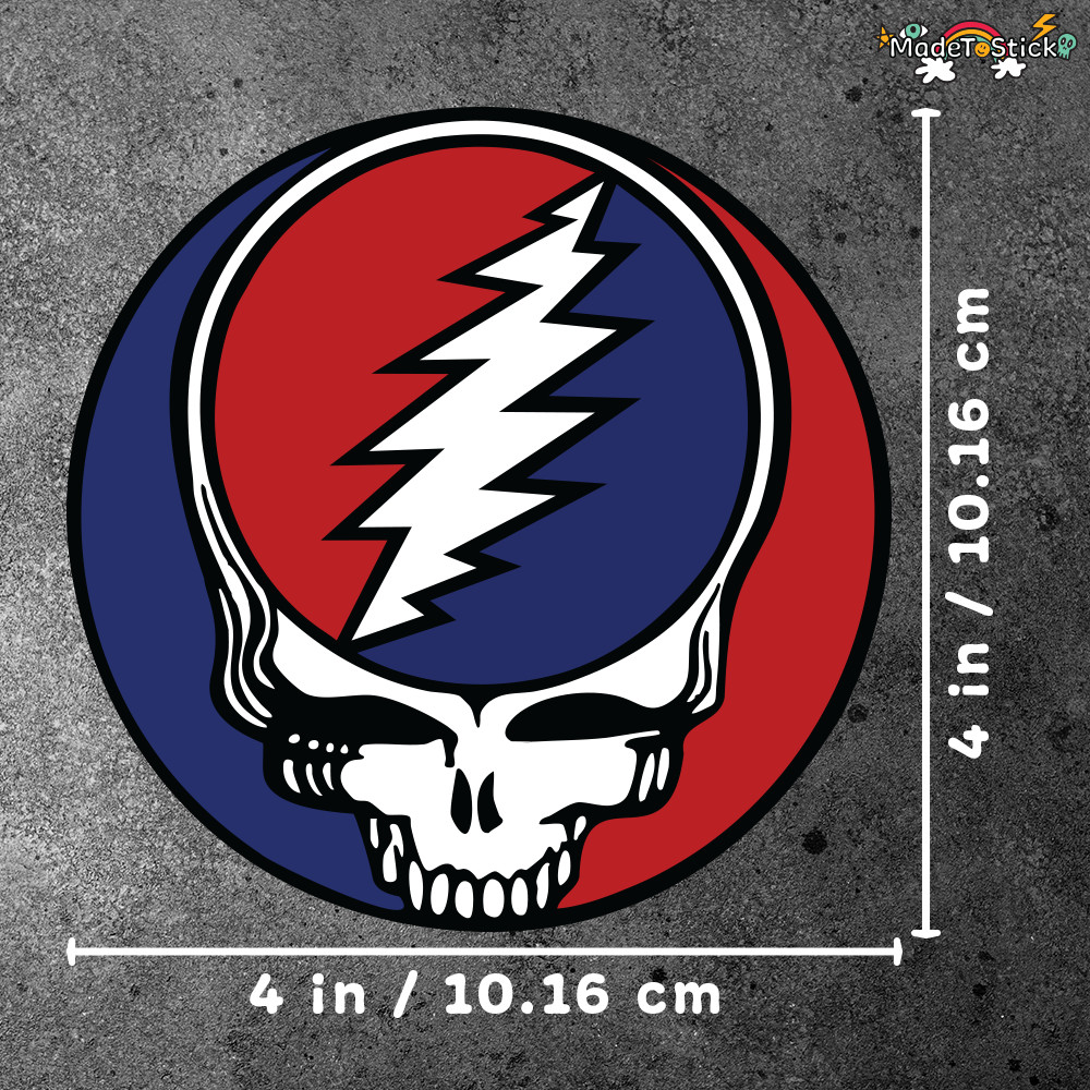 Grateful Dead Sticker Steal Your Face Vinyl Decal Rock Band Stealie Laptop Car