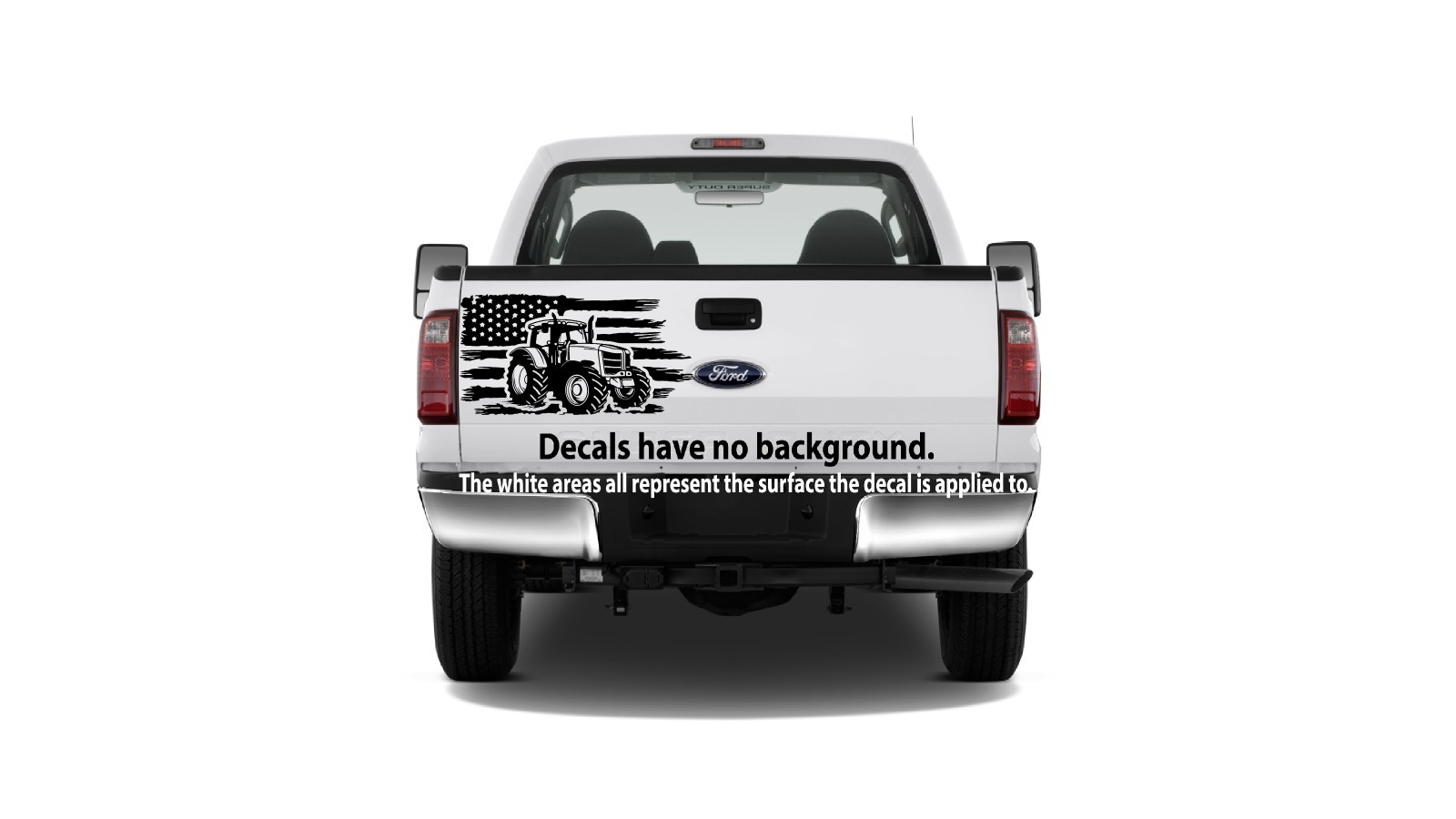 Distressed American Flag Tractor Farmer Farm USA Patriot Decal Sticker