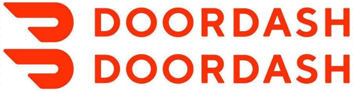 2x Doordash Logo Vinyl Decal Sticker Different colors & size for Car/Window-