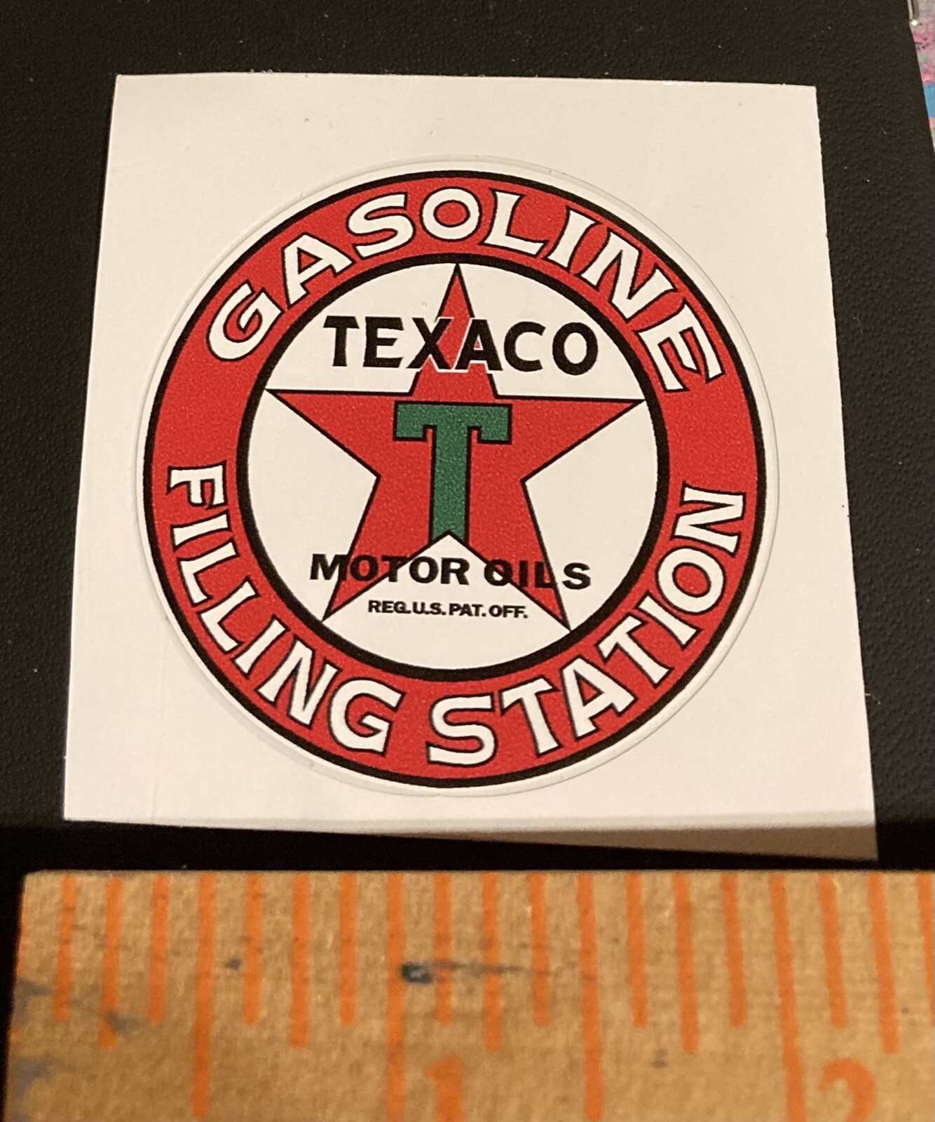 TEXACO FILLING STATION MOTOR OILS VINTAGE STYLE VINYL STICKER DECAL