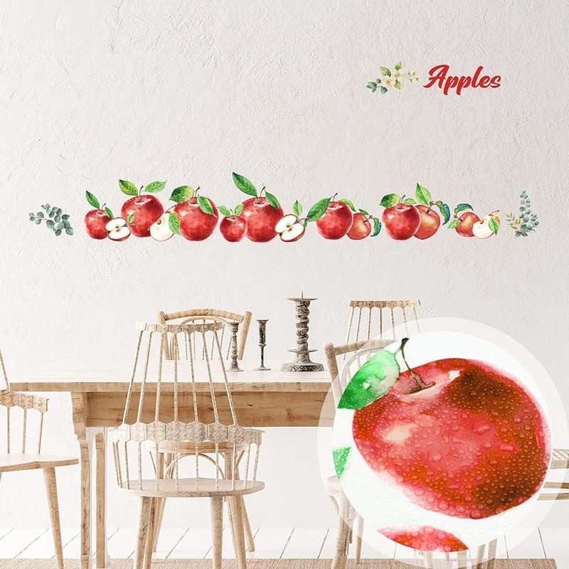 Vibrant Fruit Wall Stickers Kitchen Decor Peel & Stick Reusable Wall Art New