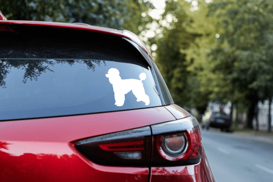 Custom Poodle Silhouette Vinyl Decal – Personalize Your Pet's Style! – 9064