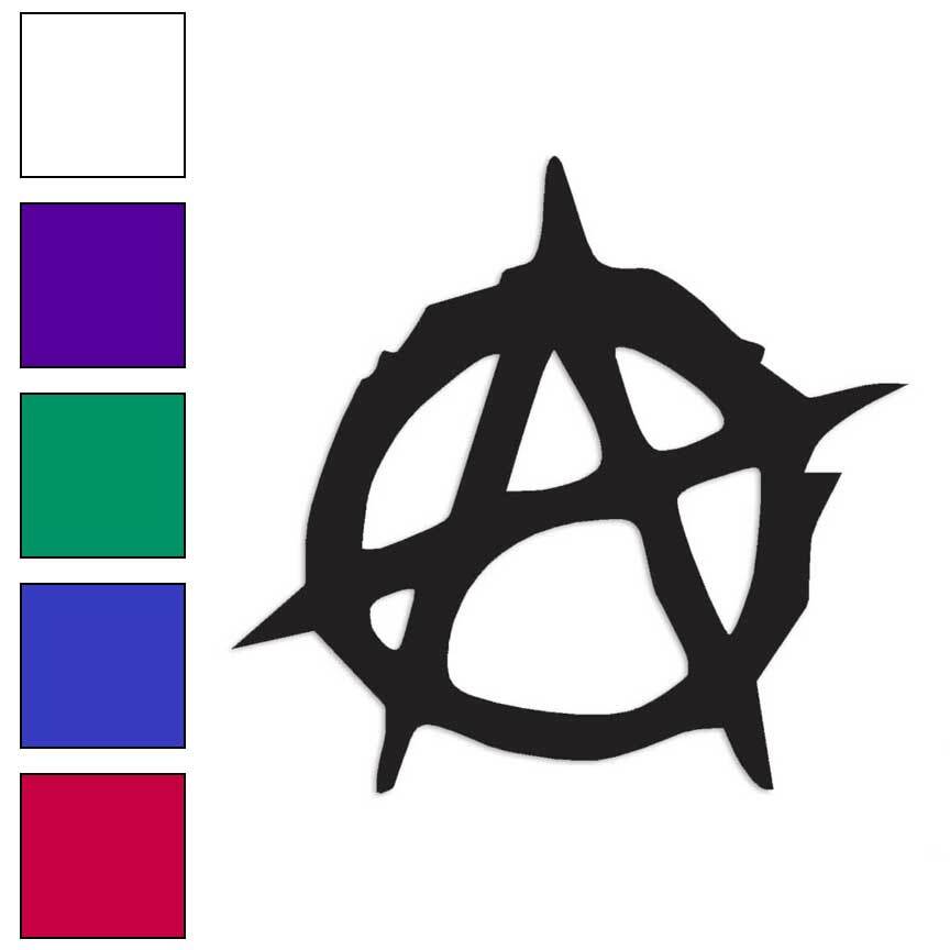 Anarchy Symbol, Vinyl Decal Sticker, Multiple Colors & Sizes #783