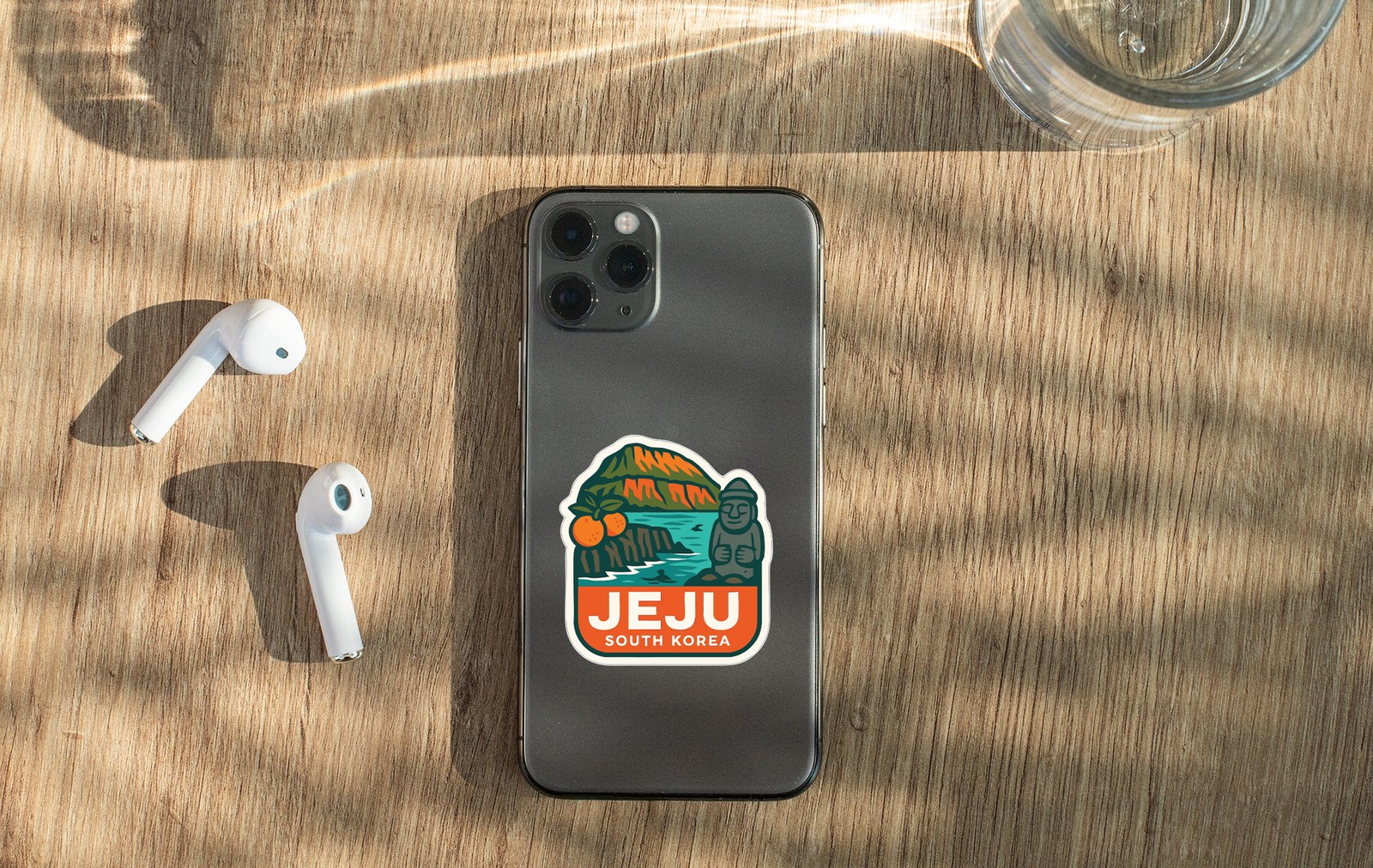Jeju South Korea Sticker Decal Vinyl Die-Cut City Skyline Landmark Design