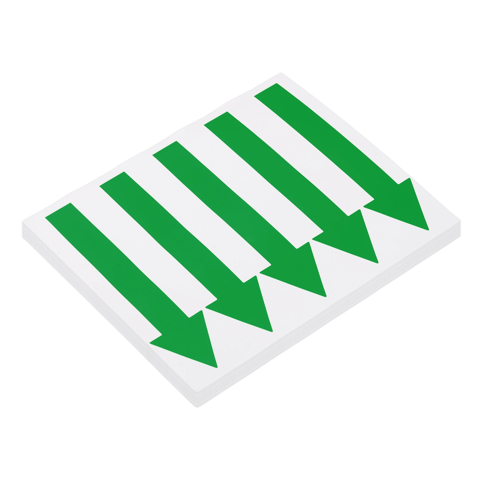 Arrow Sticker, (5×1.2 Inch, Green) (40 Pcs), Waterproof Arrow Sign Sticker