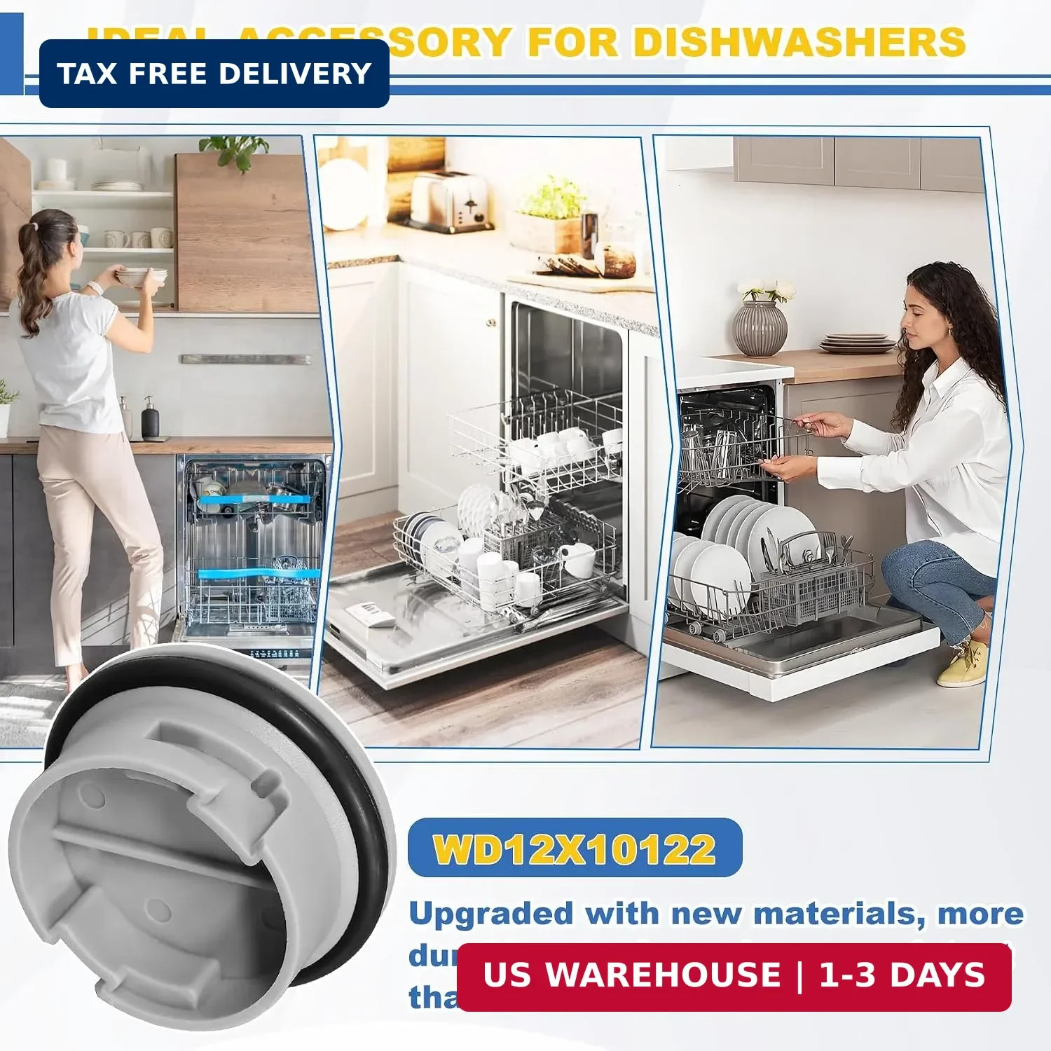 Upgrade WD12X10122 Dishwasher Rinse Aid Dispenser Cap Compatible with GE Dishwas
