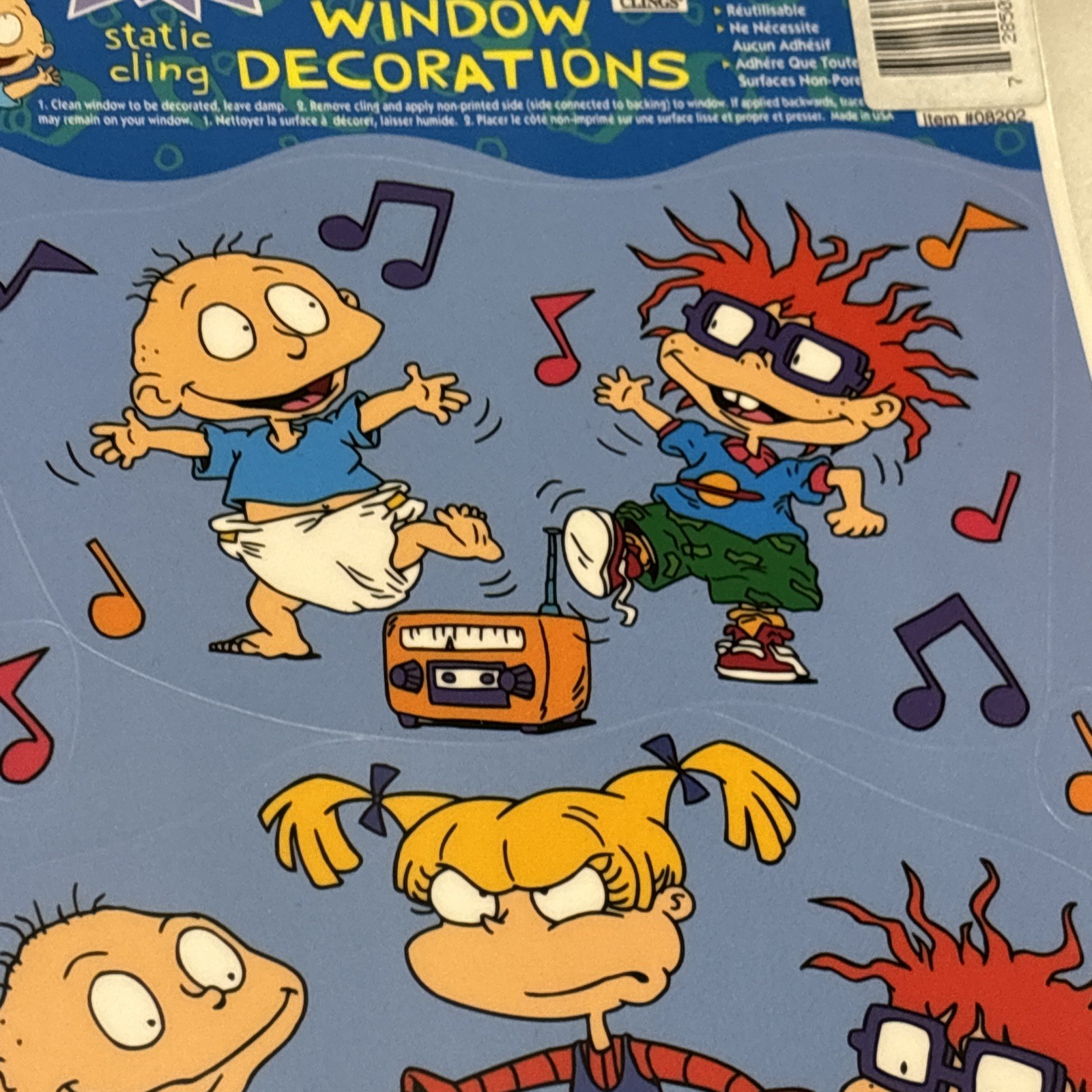 Rugrats Nickelodeon Static Cling Window Decorations Vintage