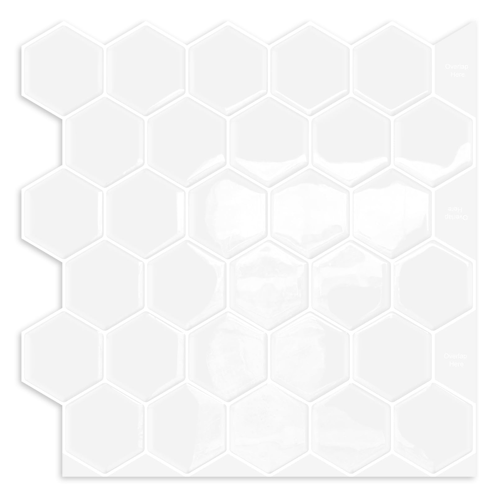 10-Sheet Hexagon Peel and Stick Kitchen Backsplash Tiles,Honeycomb Waterproof…