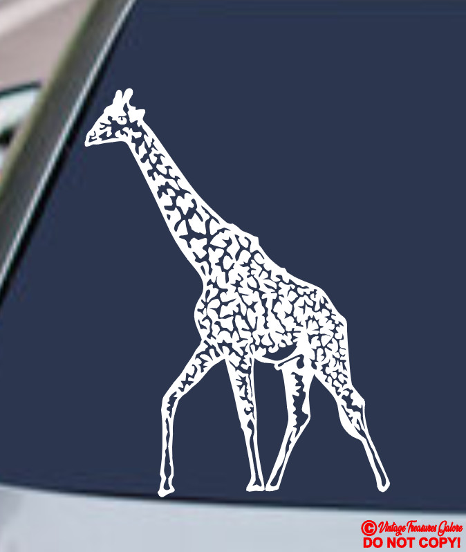 GIRAFFE Vinyl Decal Sticker Car Truck Window Wall Bumper AFRICA SAFARI ANIMAL