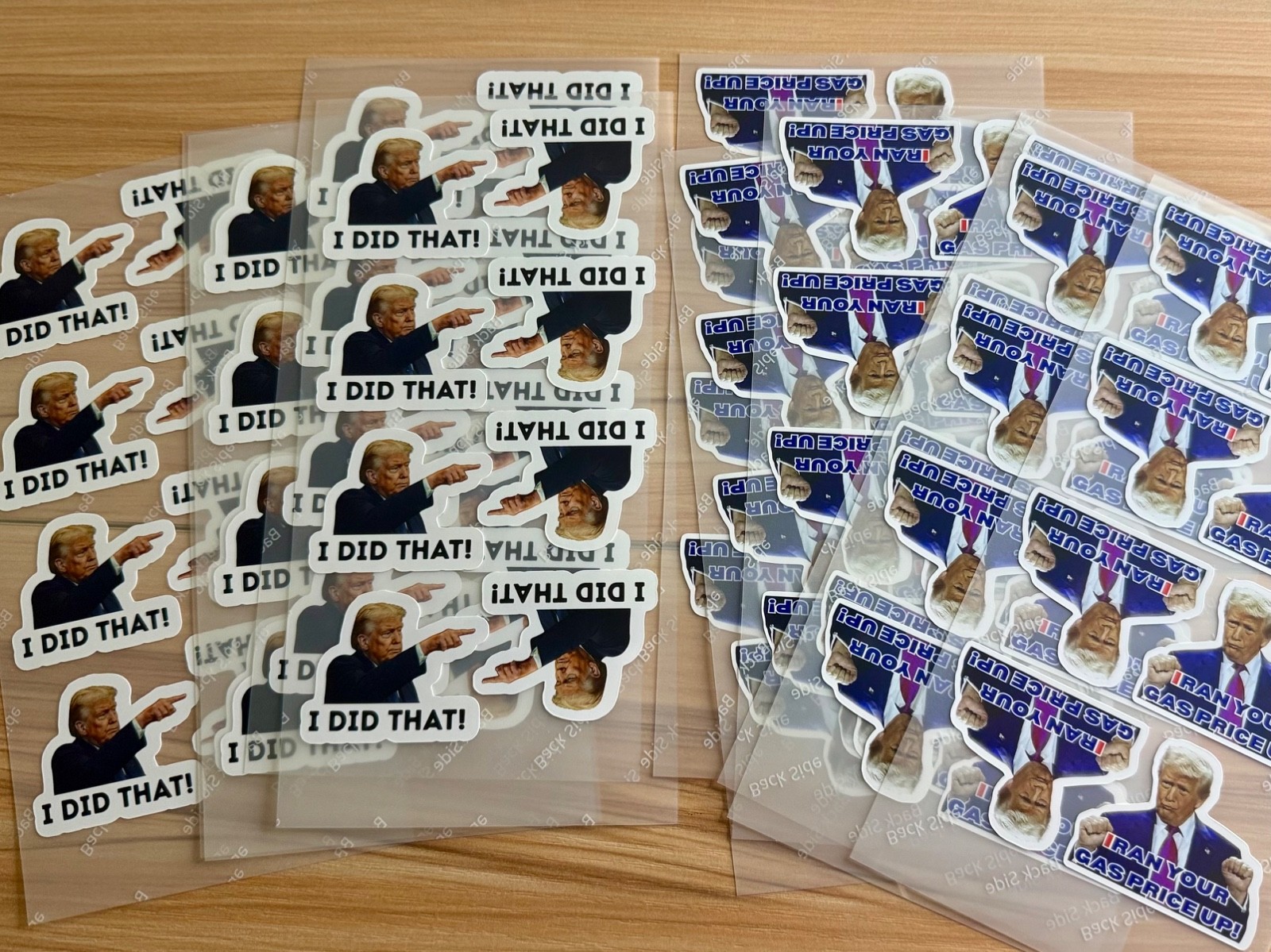 Trump "I DID THAT" Stickers IRAN Your Gas Price Up 100pc Mixed Pack for Gas Pump
