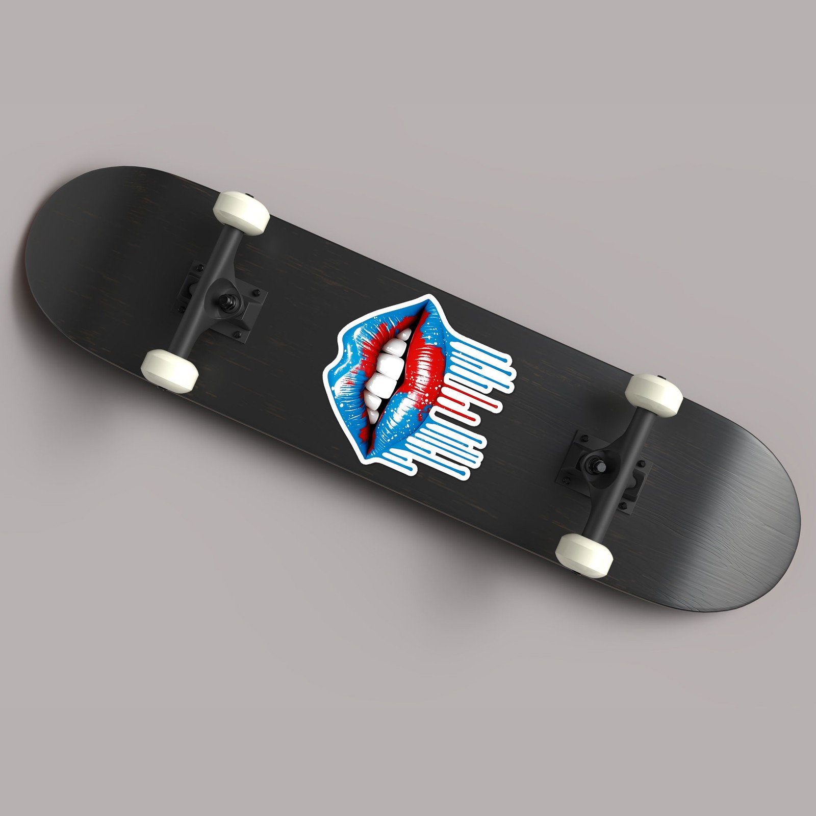 Blue Red Dripping Lips – Vinyl Decal Sticker – Car Window Laptop – ebn11363