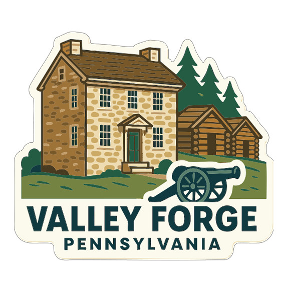 Valley Forge Pennsylvania Sticker Decal Vinyl Die-Cut Symbolic Landmark Design